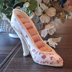 Floral Pink and Cream Heels